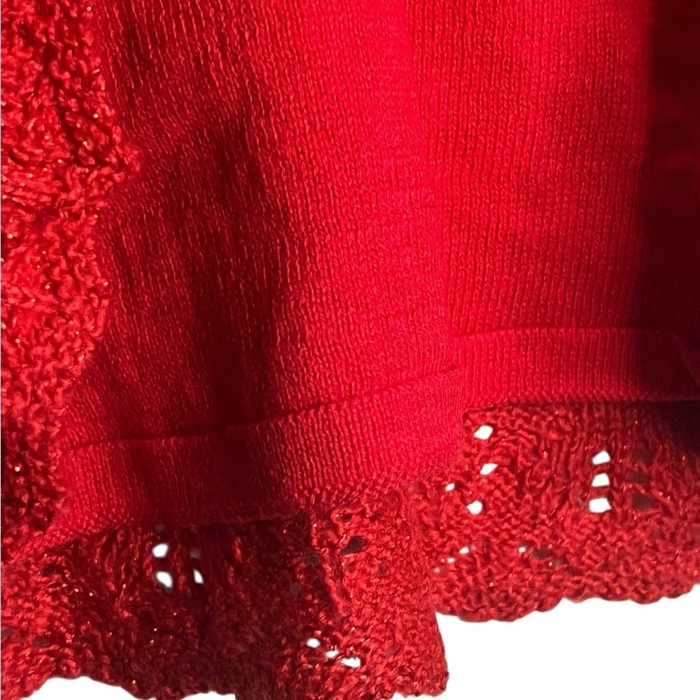 NWT - Cat & Jack Girls crochet red dress - Size 3T - Picture 8 of 8